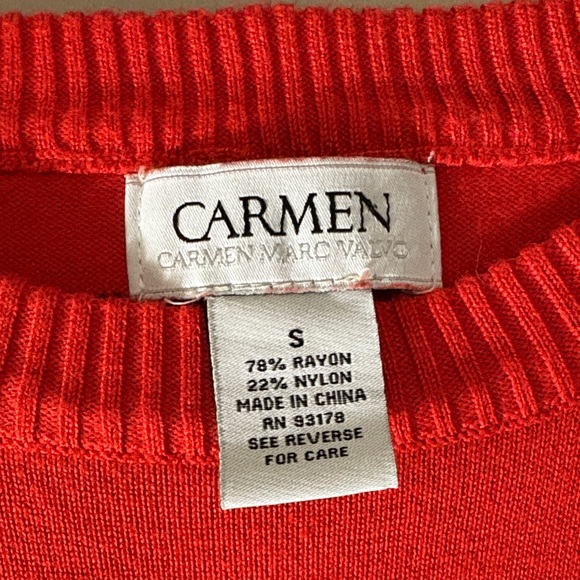 Carmen Marc Valvo Knit Top - Picture 2 of 3